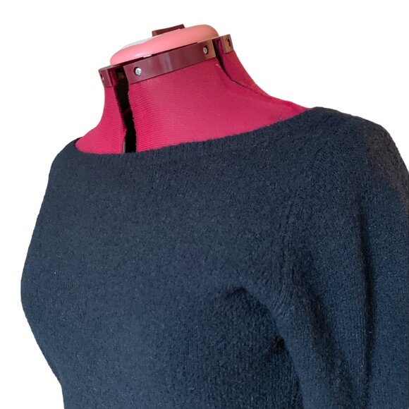 JACOB - Black sweater - Wool Blend Knit - Boat neckline - Small - Picture 3 of 9